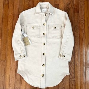 NWT Wilfred Free Ganna Merino Wool Jacket in Heather Bone